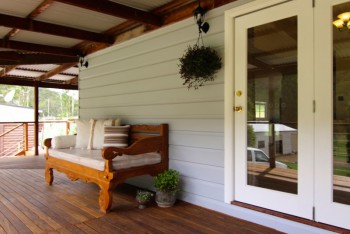 Pepper Tree Day Lounge overlooking the Pool